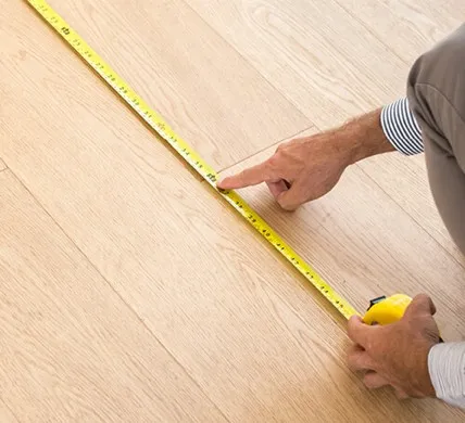 In home measure | Stearns Flooring.